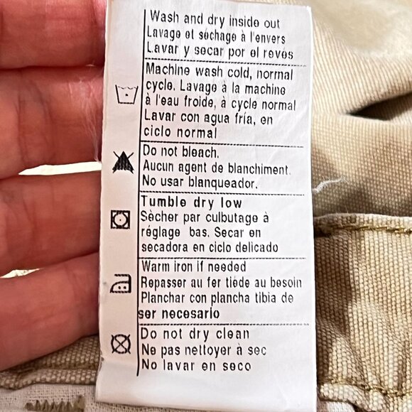 Carhartt Beige Relaxed Fit Canvas Pants Carpenter Cargo Pockets 40x30 RN 14806 - Picture 16 of 16